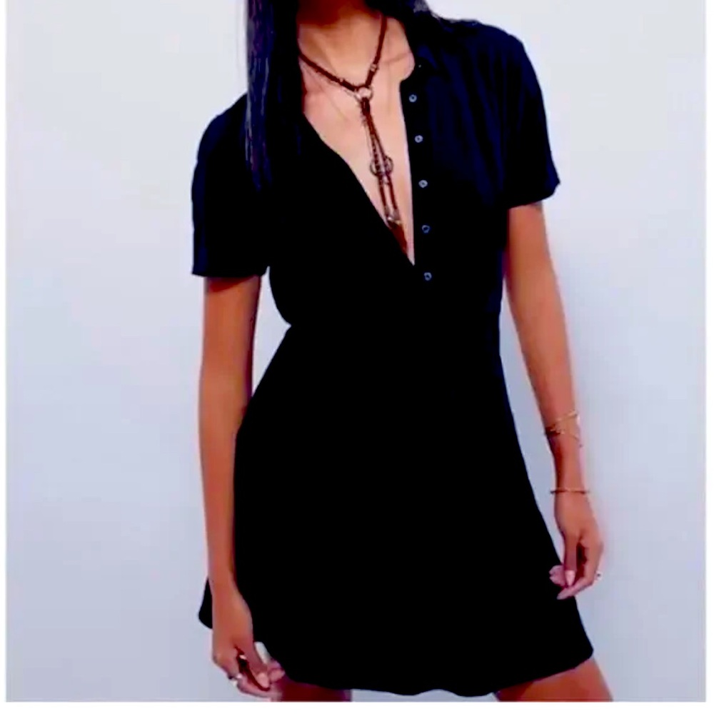 Free People Black Mini Dress